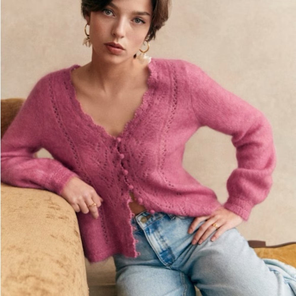 Sezane Angelo Cardigan - Peony